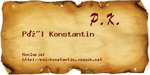 Pál Konstantin névjegykártya