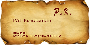 Pál Konstantin névjegykártya